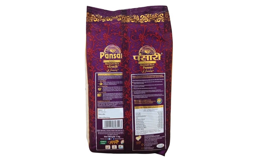 Pansari Khana Basamati Rice    Pack  1 kilogram